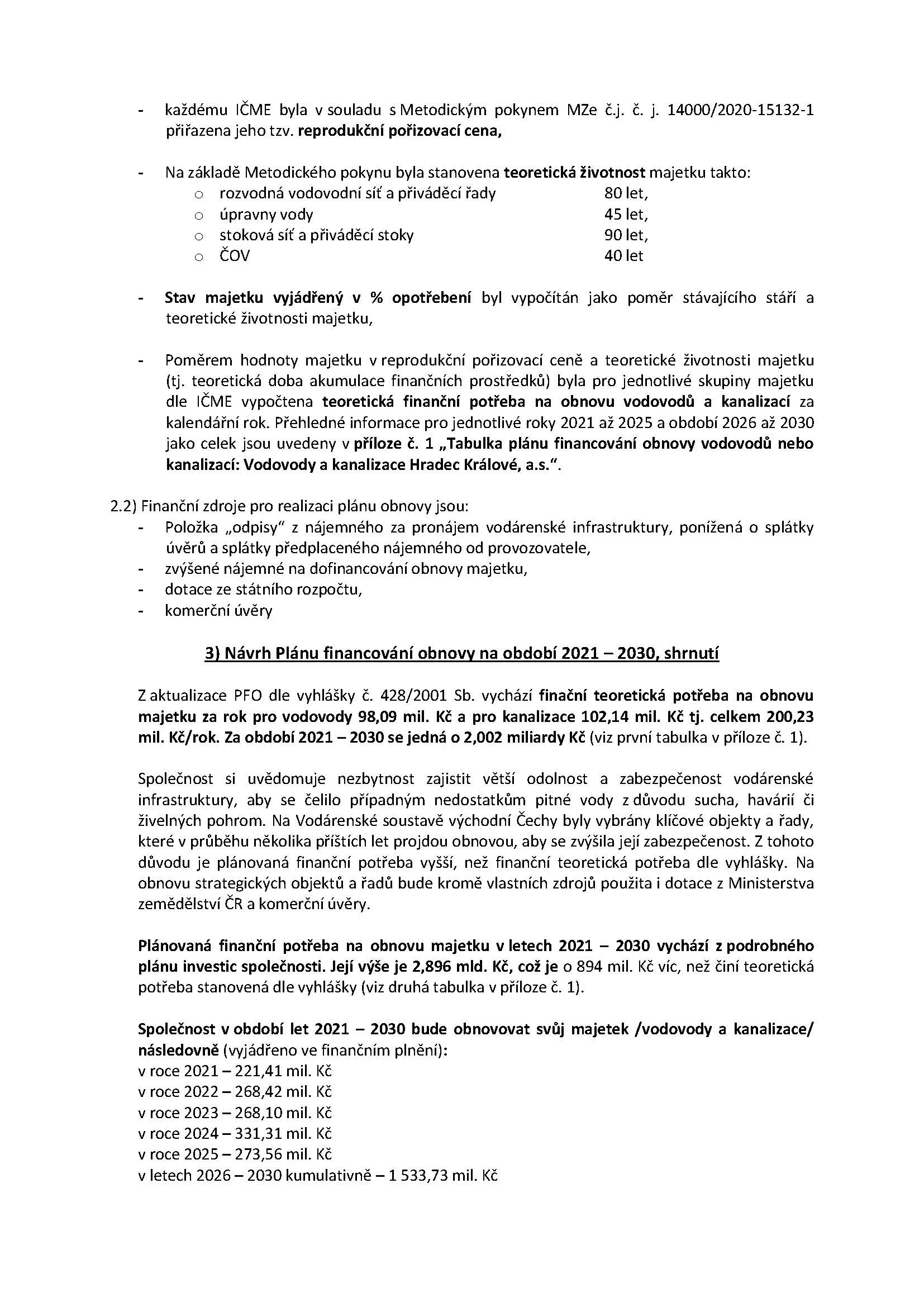 Plán obnovy VAK